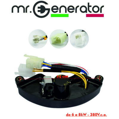 AVR REGOLATORE DI TENSIONE PER GENERATORE GRUPPO ELETTROGENO da 6 a 8kW TRIFASE - UNIVERSALE