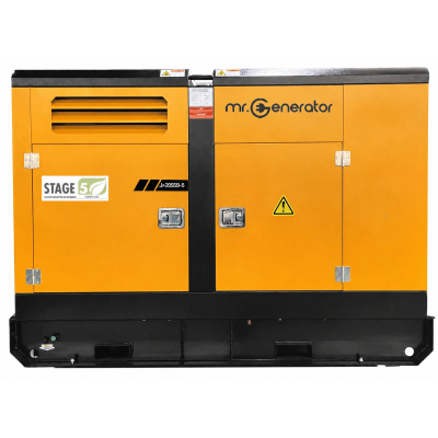 Gruppo elettrogeno generatore di corrente da 20kVA pari a 16kW in continuo DIESEL SUPER SILENZIATO – 1500 rpm – STAGE V