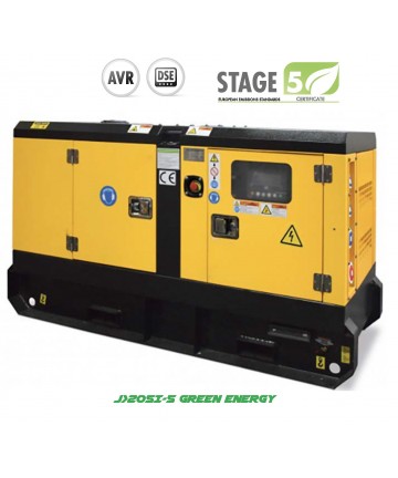 Gruppo elettrogeno generatore di corrente 20kVA " STAGE V" Diesel Id Silenziato 1500giri Trifase mod. J20Si-5