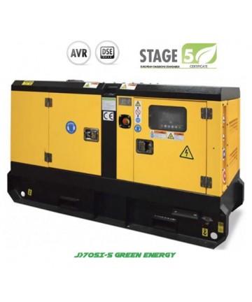 Gruppo elettrogeno generatore di corrente 70kVA " STAGE V " Diesel Id Silenziato 1500giri Trifase mod. J70Si-5