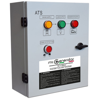 GMD8500INS-E + ATS emergenza rete automatico – Gruppo Elettrogeno Diesel SUPER SILENT 7.5 kVA / 6 kW Monofase