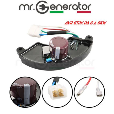 Regolatore Automatico di Tensione AVR 6-8 kW per Gruppi Elettrogeni Monofase con Spazzole – Mod. 189GTDK